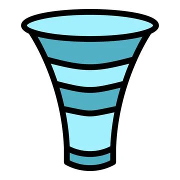 Sales funnel representing converting leads into loyal customers through marke 스톡 일러스트