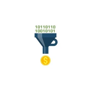 Sales Funnel Vector Flat Icon Stockillustratie