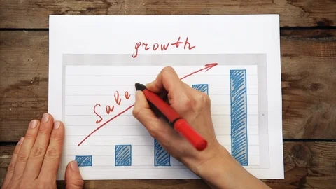 Sales growth chart concept Video stock 104025684
