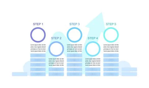 Sales improvement plan infographic chart design template Illustrazione stock