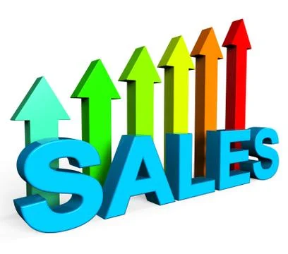 Sales Increasing Representing Progress Report And Infochart Stockillustratie