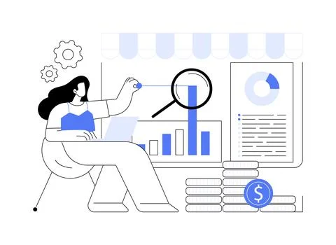 Sales index abstract concept vector illustration. Stock Illustration