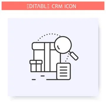 Sales intelligence icon. Editable illustration 库存插图