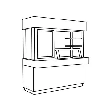 Sales kiosk design Stock Illustration