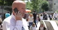 Sales Man Agent Cell Phone Meeting Schedule Successful Business Crowded Street 4k or 4k+ Resolution