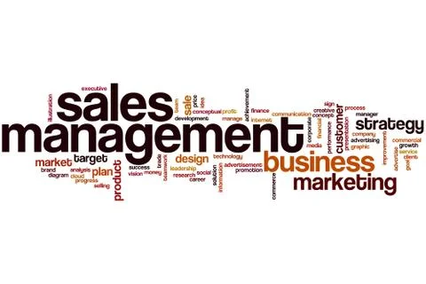 Sales management word cloud Illustrazione stock