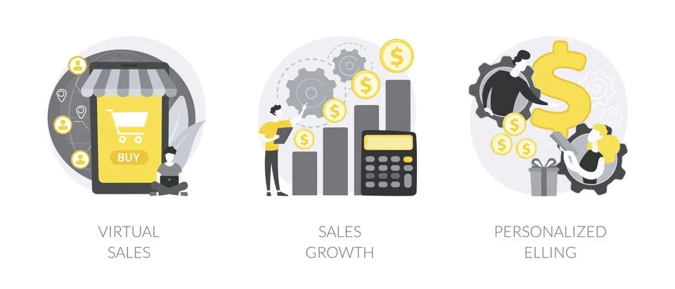Sales manager abstract concept vector illustrations. 스톡 일러스트