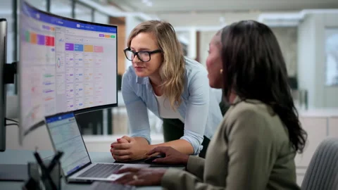 Sales Manager And Team Tracking Customer Leads Stock Footage 346926319