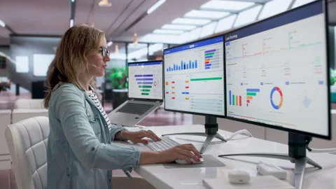 Sales Manager Organizing Customer Leads And Tracking Engagement Stock Footage 343878603