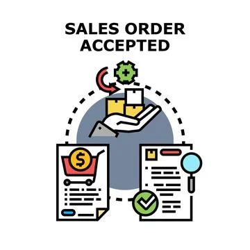 Sales order accepting process with business workflow 库存插图