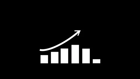 Sales Performance Growth Chart Animation with Increasing Business Metrics Stock Footage 337011020