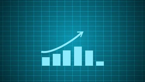 Sales Performance Growth Chart Animation with Increasing Business Metrics Stock Footage 337016449