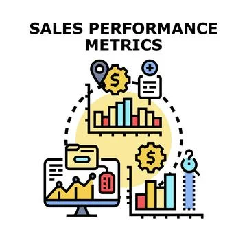 Sales performance metrics analysis and tracking system イラスト素材
