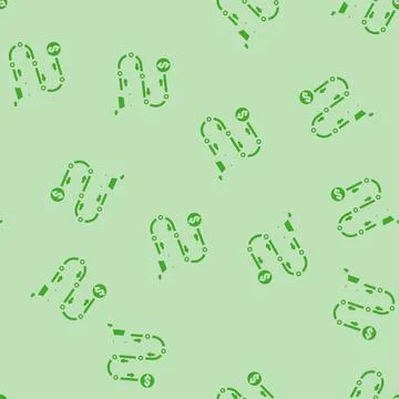 Sales process business process glyph vector seamless pattern Stock Illustration