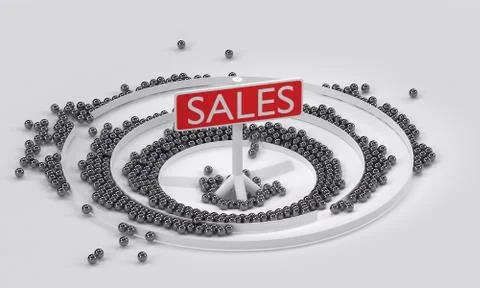 Sales process diagram, converting leads to client and then sales 3D illustration Stock Illustration