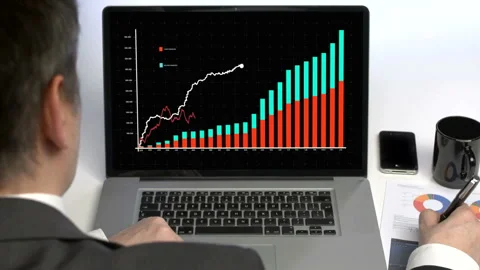 Sales progress  Video stock 210189428