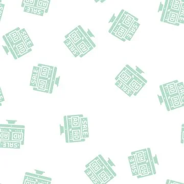 Sales promotion glyph seamless pattern Stock Illustration