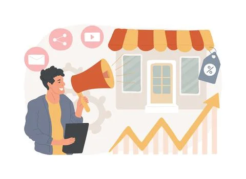 Sales promotion isolated concept vector illustration. イラスト素材