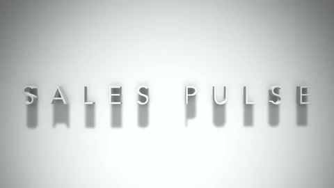 Sales pulse 3D title animation with shadows on a white background Stock Footage 297456775