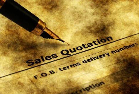 Sales quotation form grunge concept Stock Illustration