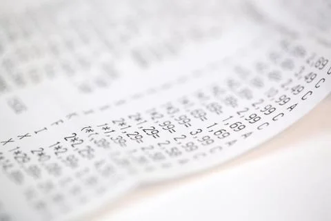 Sales receipt Foto stock
