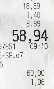 Sales receipt Stock-Fotos