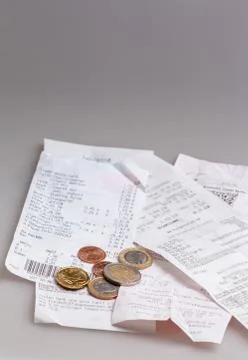 Sales receipt Stock Photos