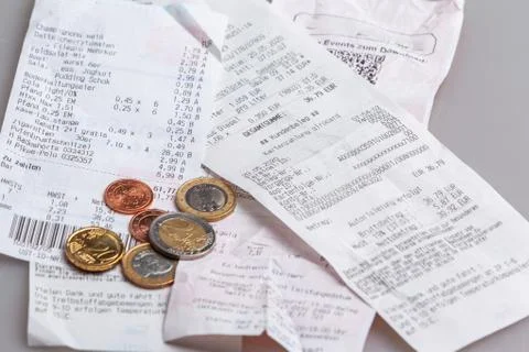 Sales receipt Stock Photos