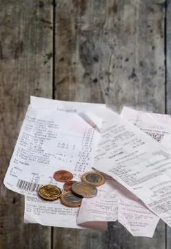 Sales receipt Stock Photos