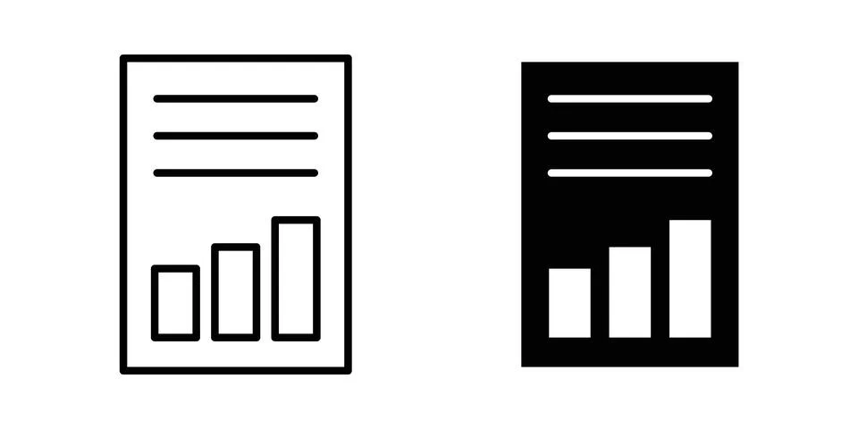 Sales report icon vector editable eps10 Stock Illustration