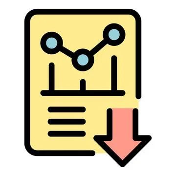 Sales report icon vector flat 스톡 일러스트