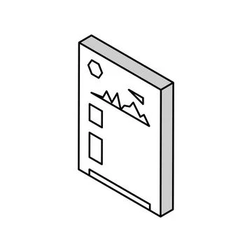Sales report isometric icon vector illustration Stock Illustration