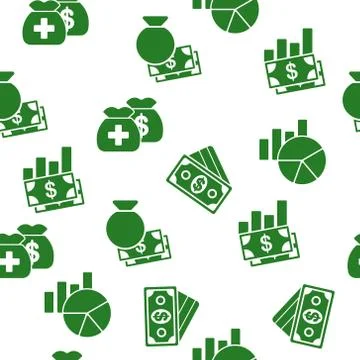 Sales Reports Seamless Seamless Flat Vector Pattern Stockillustratie