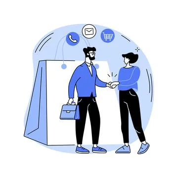 Sales representative abstract concept vector illustration. Stock Illustration