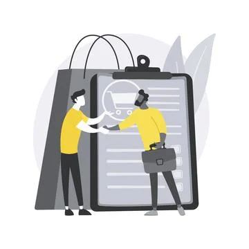 Sales representative abstract concept vector illustration. Stock Illustration