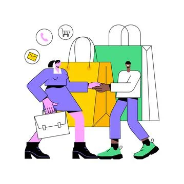 Sales representative abstract concept vector illustration. Stock Illustration
