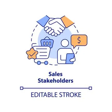 Sales stakeholders concept icon Stock Illustration