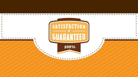 Sales strategic message placed on package cover putting satisfaction guaranteed Stock Footage 130035326