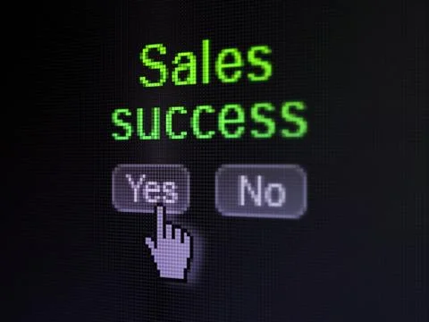 : Sales Success on digital computer screen Stock Illustration