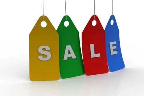 Sales tag hanging Free Stock Illustration
