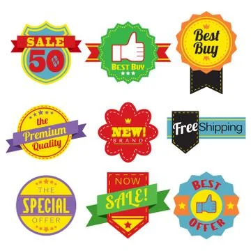 Sales tags Stock Illustration