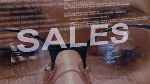 Sales text on female software developer Stock Footage 108042678