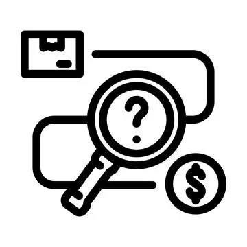 Sales tracking business process line icon vector illustration Illustrazione stock