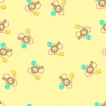 Sales tracking business process vector seamless pattern イラスト素材