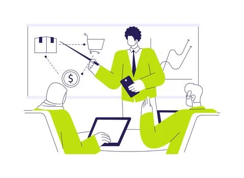 Sales training abstract concept vector illustration. Stock Illustration