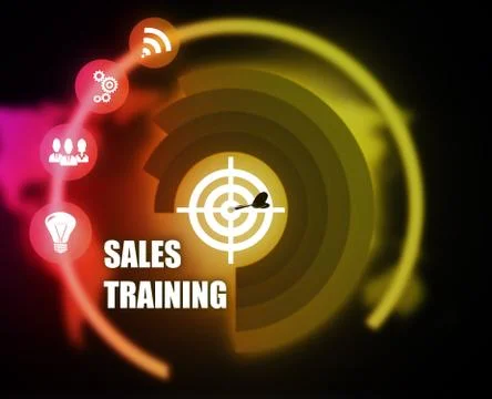 Sales Training background, Innovation with ideas and concepts,business Stock Illustration