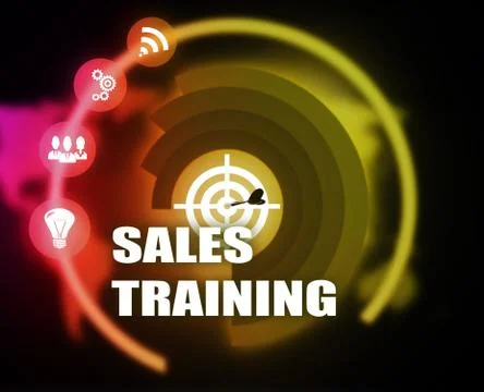 Sales Training background, Innovation with ideas and concepts,business Stock Illustration