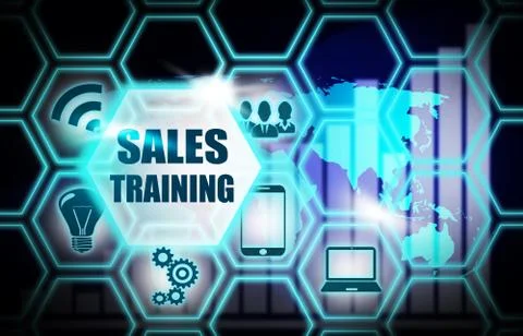 Sales Training ,background model concept Business Internet ,Innovation Stock Illustration