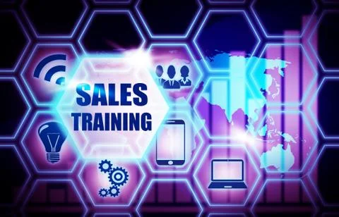 Sales Training ,background model concept Business Internet ,Innovation Stock Illustration