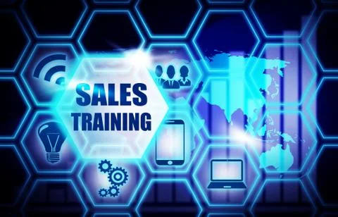 Sales Training ,background model concept Business Internet ,Innovation Ilustración de archivo